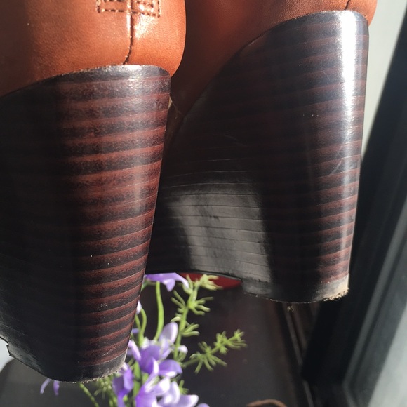 MICHAEL Michael Kors Leather Cognac Wedges - Picture 7 of 8